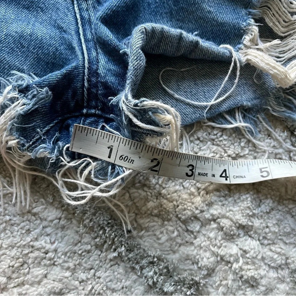 3X1 denim shorts high rise button fly distressed cut offs 28 - Picture 7 of 10